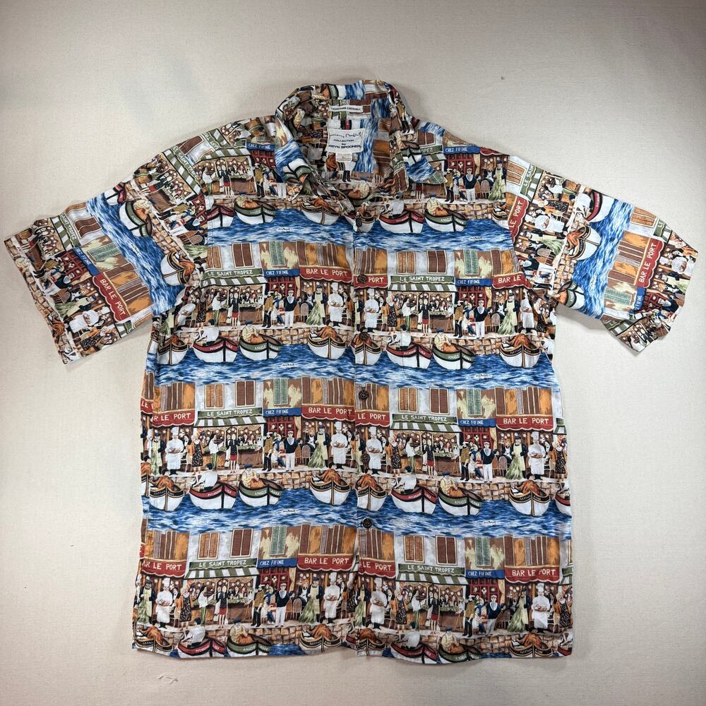 Vintage Reyn Spooner Guy Buffet Saint-Tropez Egyptian Cotton Shirt Large